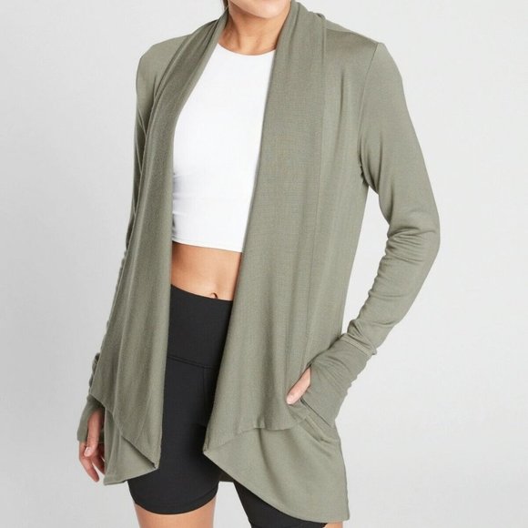Athleta Tops - [Athleta] Pranayama Wrap Cardigan Sweater in Sage